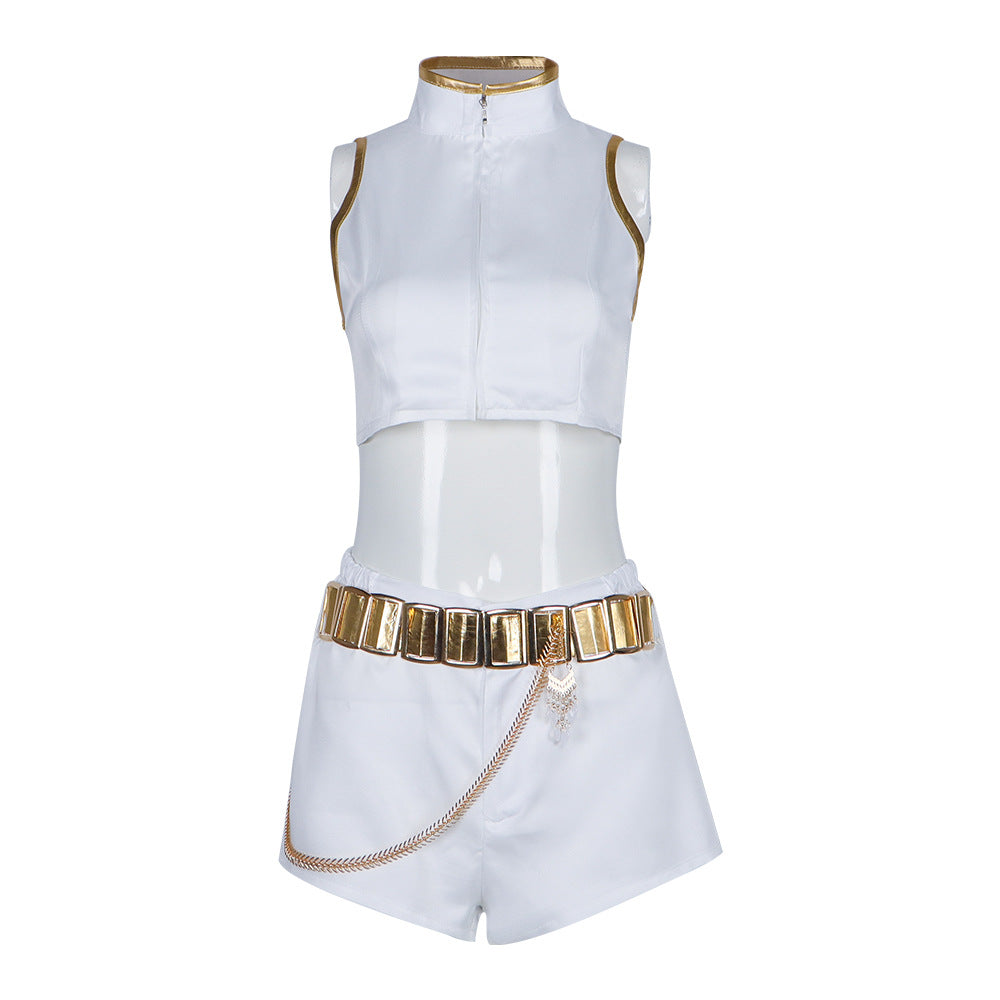 Hunter Girl Group Cosplay Costume Rumi Mirazoi White Version Stage Performance Combat Suit Replica Cosplay Costume