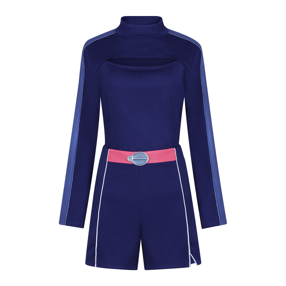 Zombie High School Cosplay Costume Addison Blue Long Sleeve Outfit Role Play Costume Halloween Costume