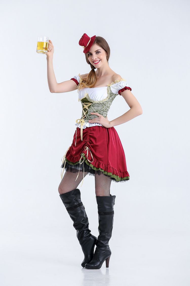 Copy of Halloween Oktoberfest Costume Dingdong Outfit Qingdao Beer Festival Costume Beer Girl Costume Stage Wear Drop Shipping