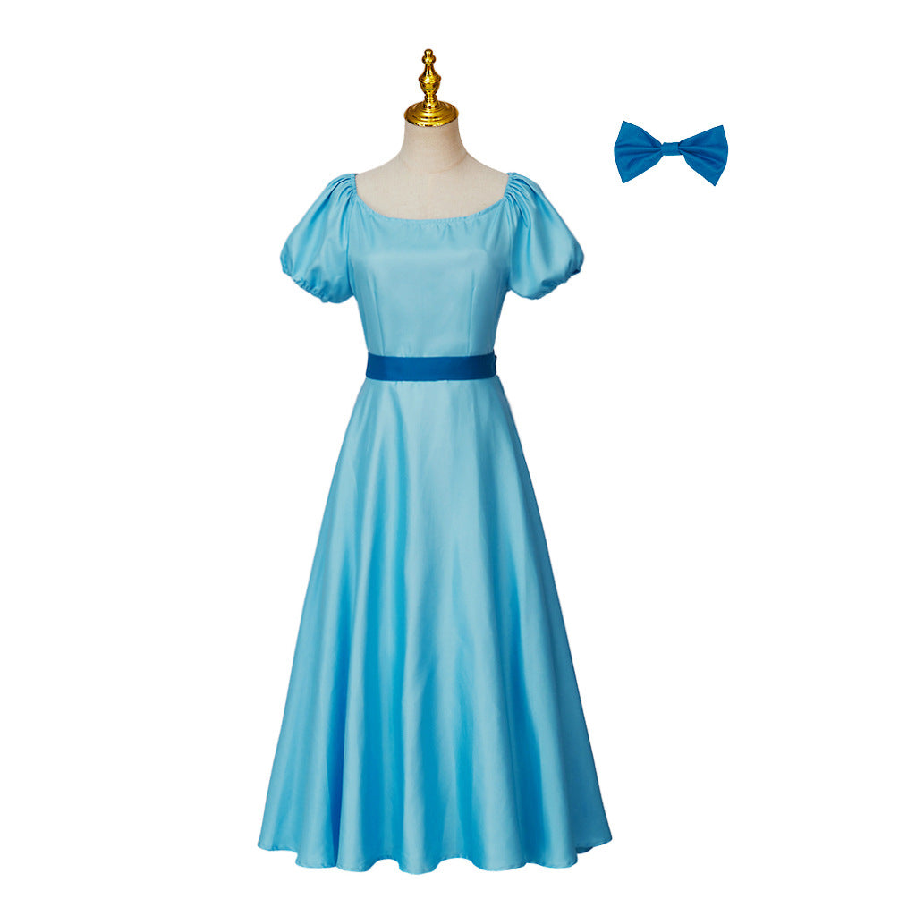 Peter Pan's cosplay costume Princess Wendy's cosplay costume long skirt stage costume