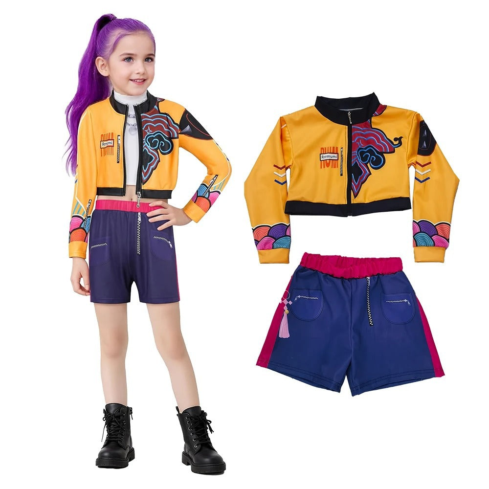 K-POP Demon Hunter Girl Group Cosplay Costume Rumi Zoi Mila Halloween Performance Outfit