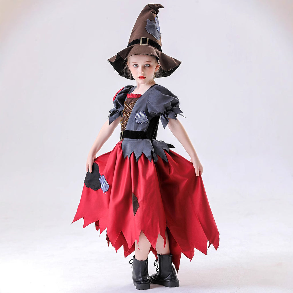 Halloween Costume Children's Theater Performance Alice Queen of Hearts Vintage Royal Queen Witch Role Play Costume