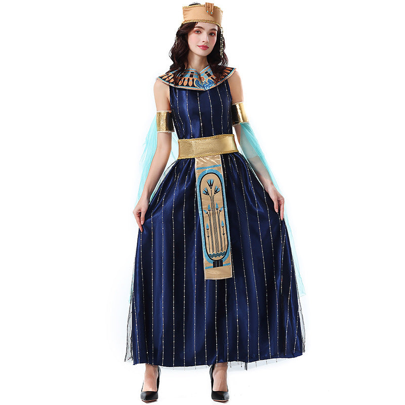 Halloween Costume Ancient Egyptian Queen Roman Mythology Character Veil Costume for Women
