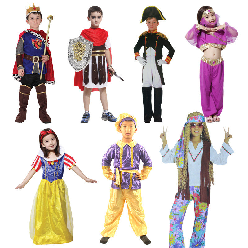 Children's party costume King costume minister costume liar costume emperor's new costume props King costume