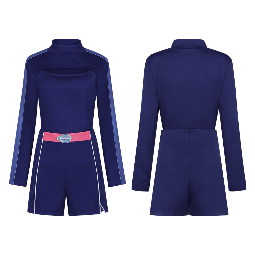 Zombie High School Cosplay Costume Addison Blue Long Sleeve Outfit Role Play Costume Halloween Costume