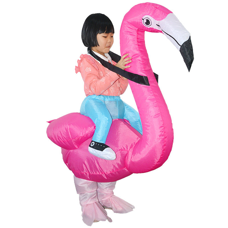 Carnival party flamingo inflatable clothing parent-child entertainment children Flamingo walking doll performance costume and accessories wholesale factory