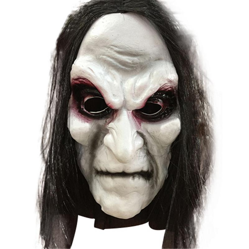 Halloween Zombie Mask Props Grudge Ghost Hedging Zombie Mask Realistic Masquerade Halloween Mask Long Hair Ghost Scary Mask