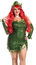 Leaf Sequined Sexy Dance Costume Dress
