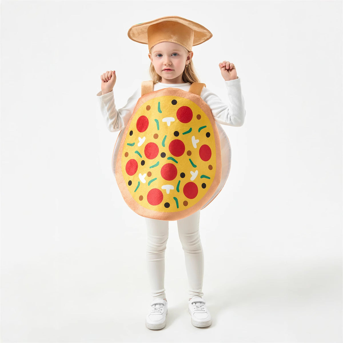 Funny Pizza Costume Creative Food Performance Outfit Children's Stage Costume