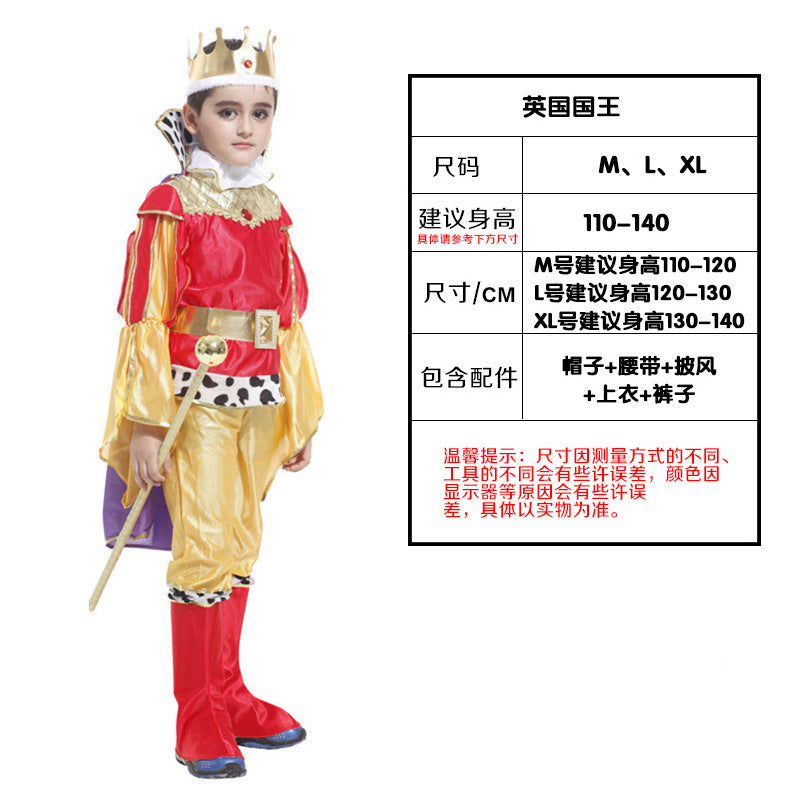 Children's party costume King costume minister costume liar costume emperor's new costume props King costume