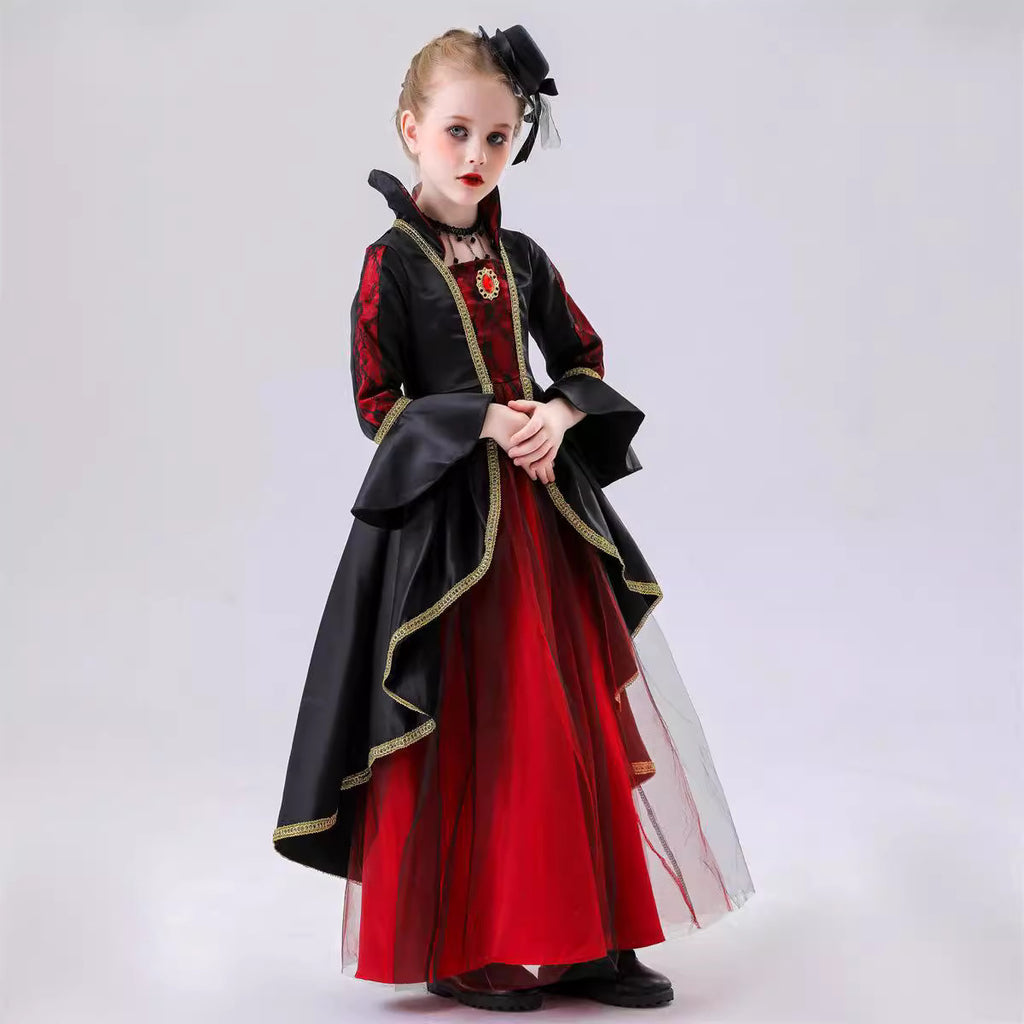 Fashion Style Vampire/Demon/Witch/Princess Theme Sleeveless  Halloween Costume  Dress  Children's Costume