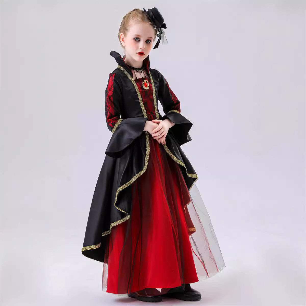 Fashion Style Vampire/Demon/Witch/Princess Theme Sleeveless  Halloween Costume  Dress  Children's Costume