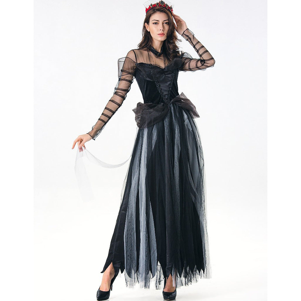 European American Lady Vampire Bride Dress