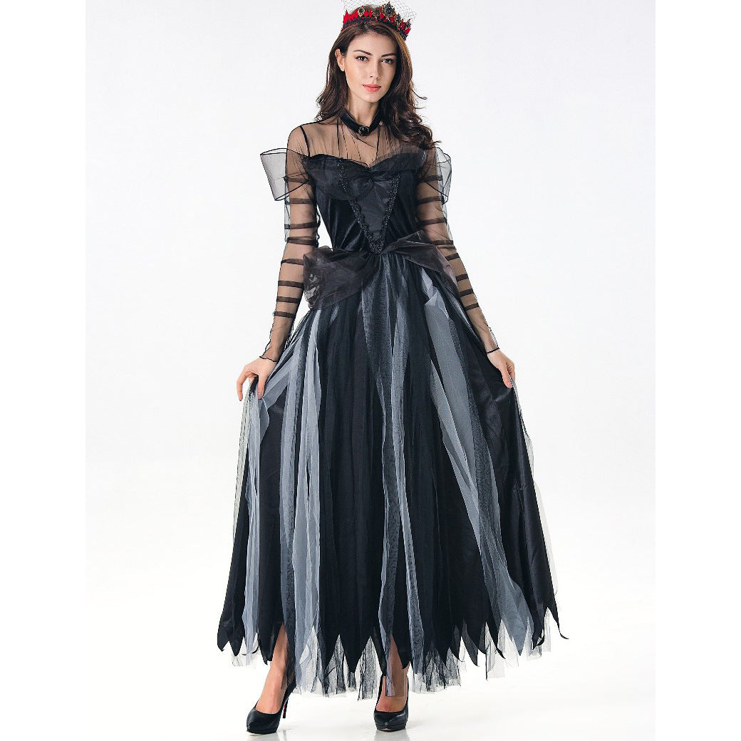 European American Lady Vampire Bride Dress
