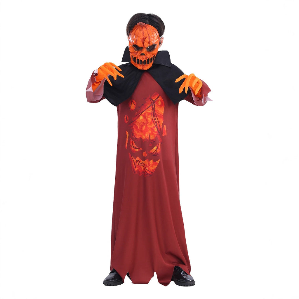 Children's Halloween costume party demon pumpkin costume dress up cosplay performance costume