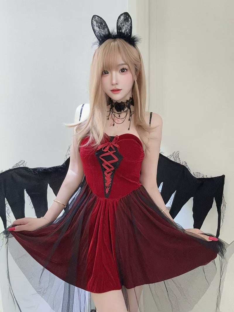 Angel of the Night New Movie Character Costume Halloween Role Play Devil Costume