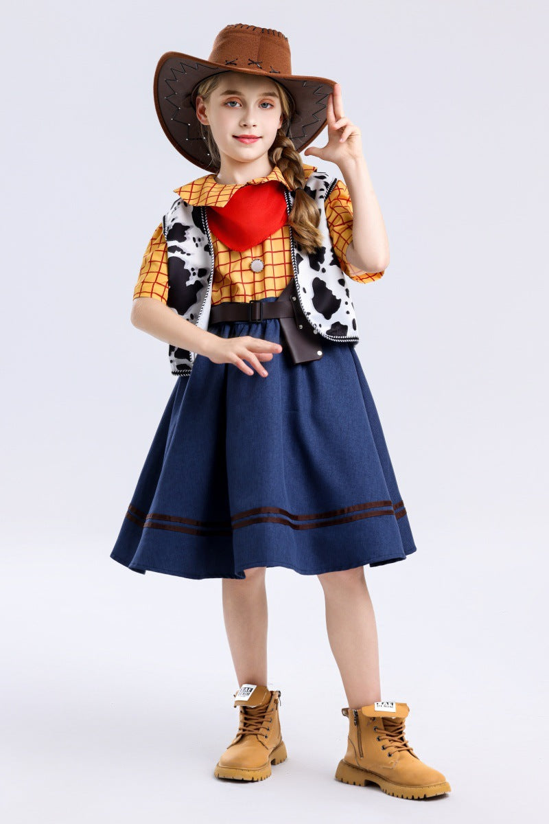 Copy of Children's Day Cosplay Woody Long Sleeve S Toy Story Character Stage Performance Costume