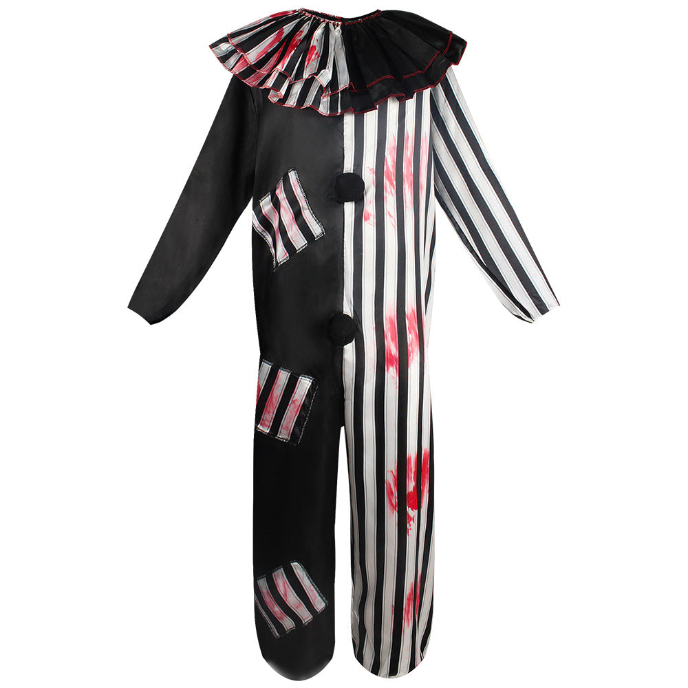 Evil Clown Cosplay Costume Clown Stage Prop Performance Costume Halloween Clown Costume