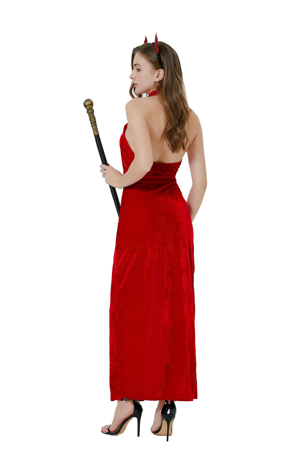 Halloween Costume Sexy Split Devil Dress Nun Priest Magician Role Play Performance Costume