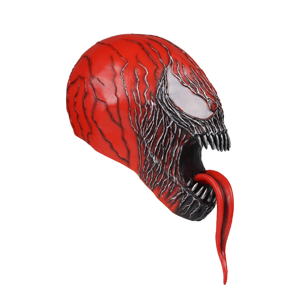 New full red venom spiderman cosplay avengers venom latex mask movie character headgear