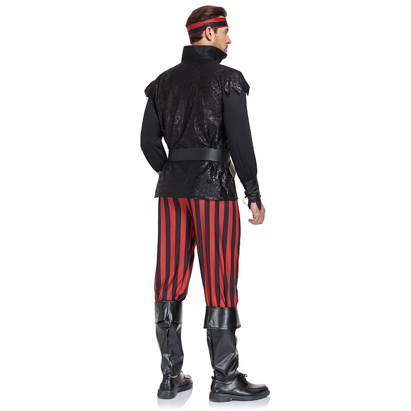 Copy of Pirate Costume Halloween Costume Pirate Cosplay Devil Performance Caribbean Pirate Jack Sparrow Stage Costume