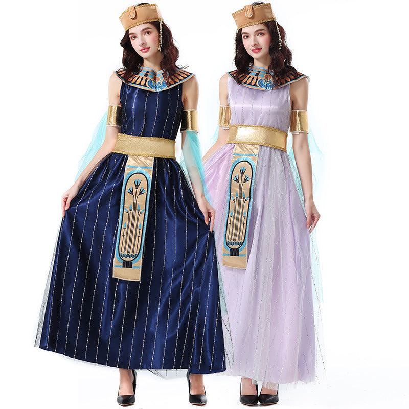 Halloween Costume Ancient Egyptian Queen Roman Mythology Character Veil Costume for Women