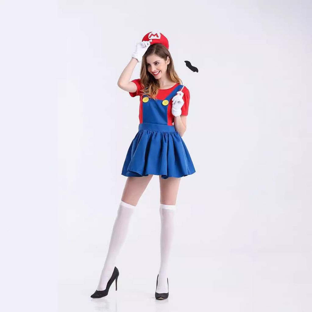 Mario Anime Game Costume Role Play Super Mario Halloween Costume Cosplay Outfit