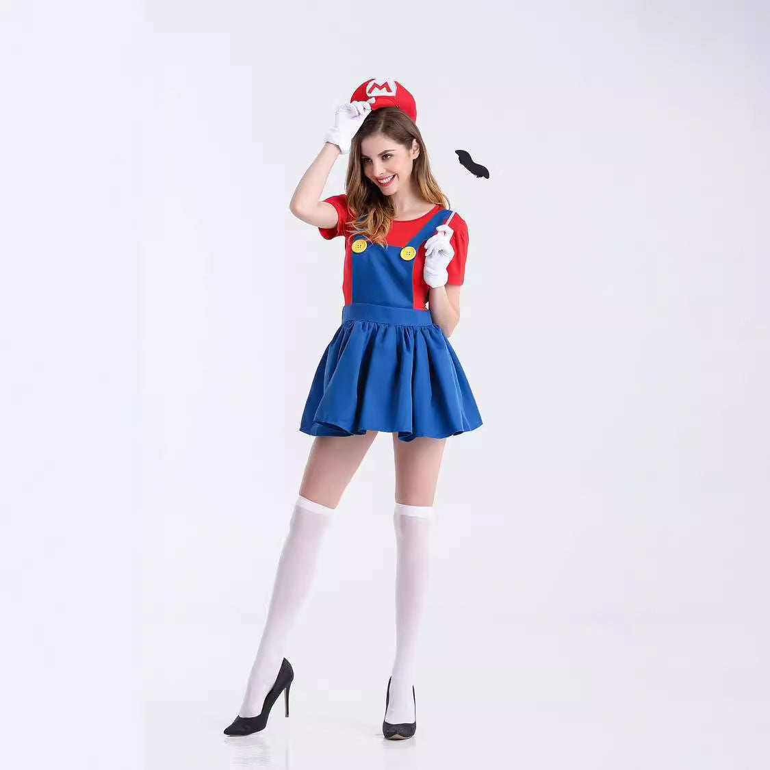 Mario Anime Game Costume Role Play Super Mario Halloween Costume Cosplay Outfit
