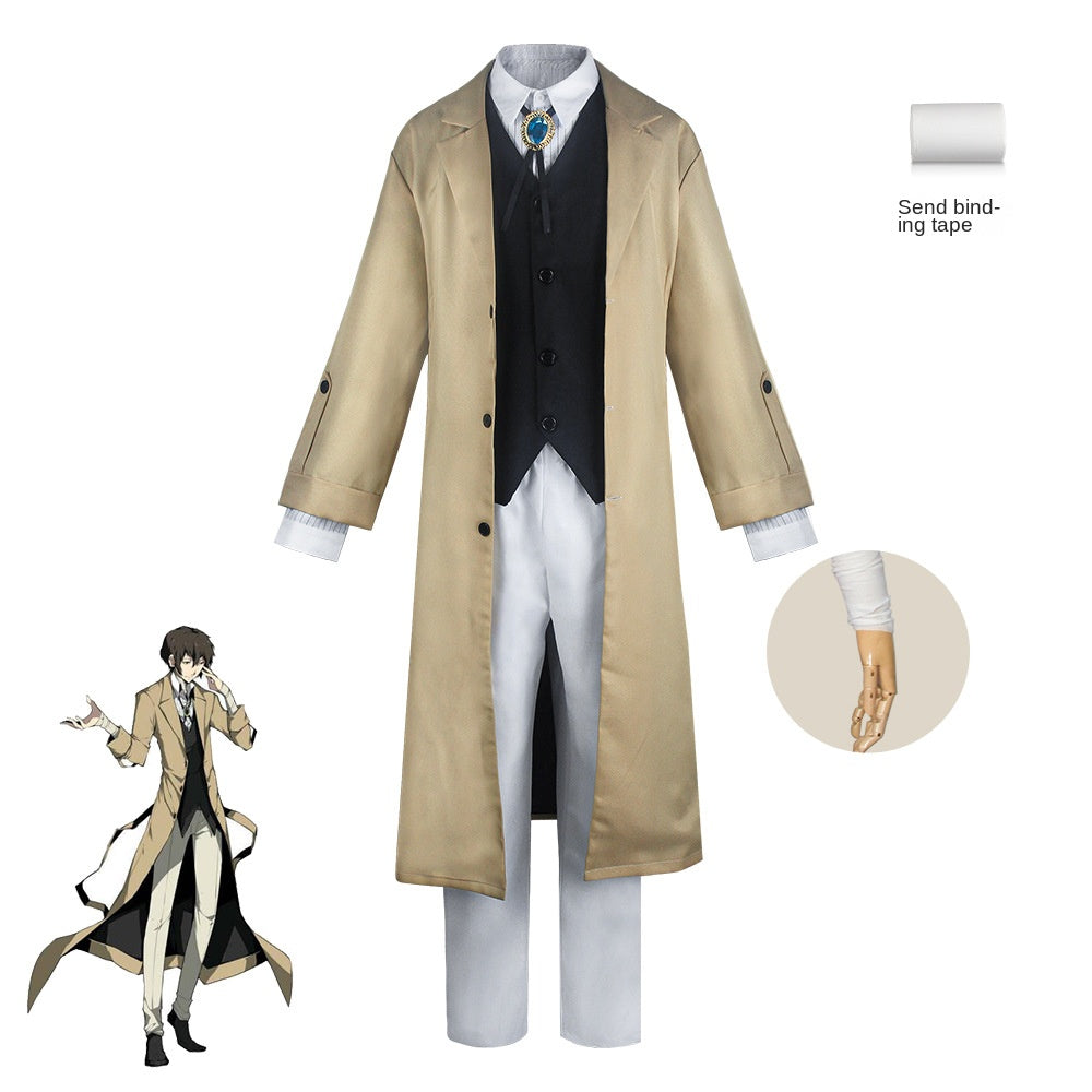 Wenhao wild dog cosplay costume beige cloak cosplay anime costume