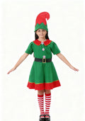 Halloween Costume Christmas Girl Green Elf Cosplay Costume Kindergarten Stage Performance Costume Ready Stock