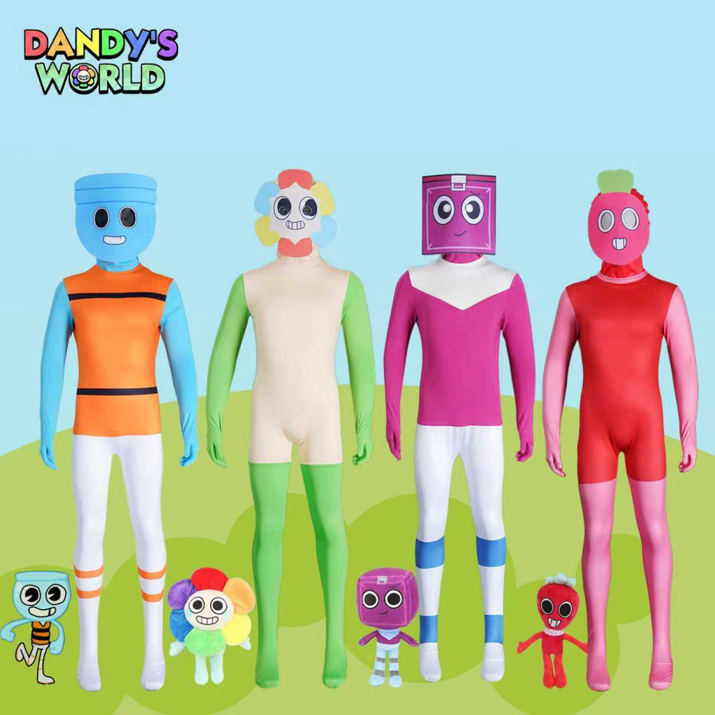 Dandy's World Cosplay Costume Jumpsuit for Halloween Performance
