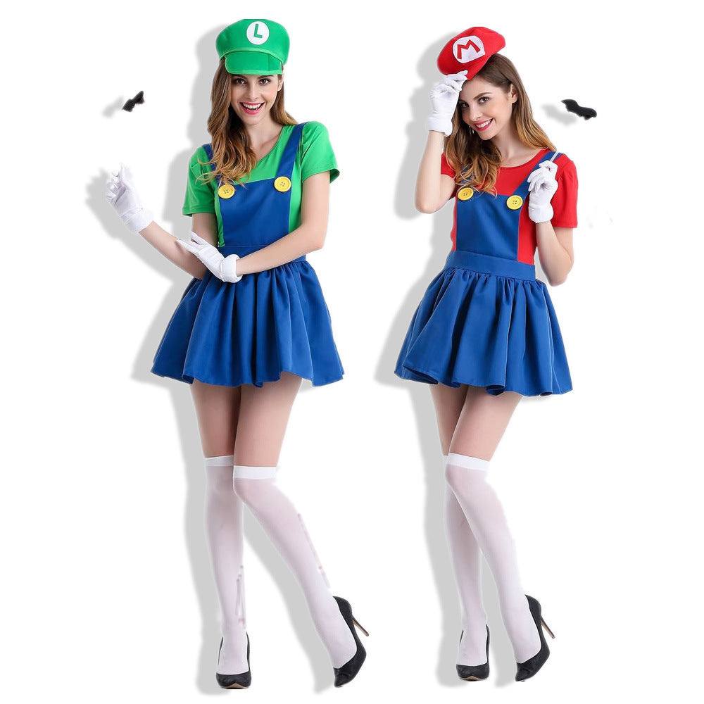 Mario Anime Game Costume Role Play Super Mario Halloween Costume Cosplay Outfit