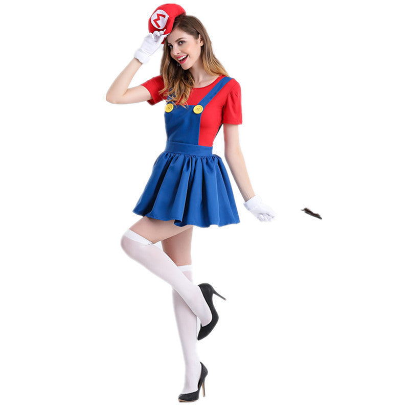 Mario Anime Game Costume Role Play Super Mario Halloween Costume Cosplay Outfit