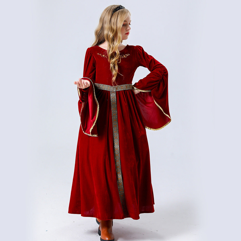 Copy of Stage performance costume, medieval Renaissance long dress costume, Halloween performance costume