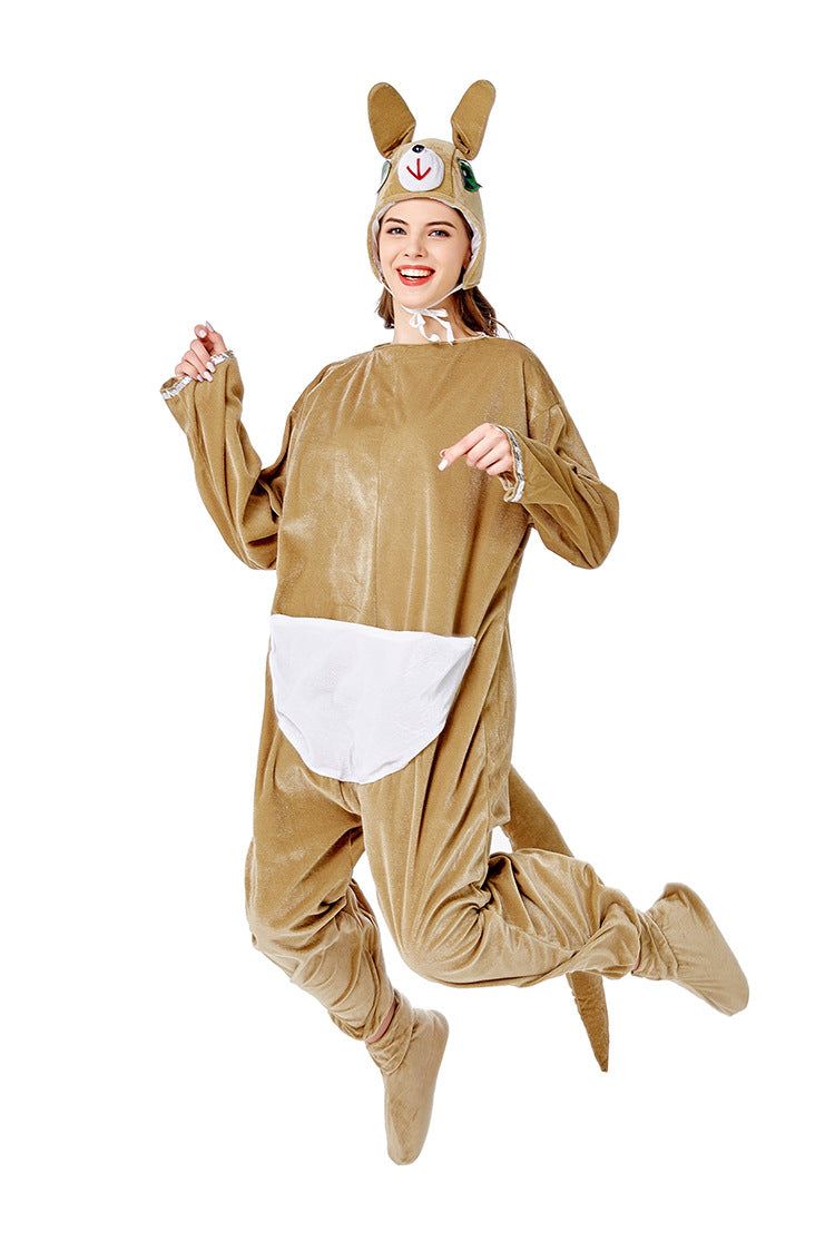 Halloween Animal Movie Costume Cute Kangaroo Performance Costume Dress-up Outfit