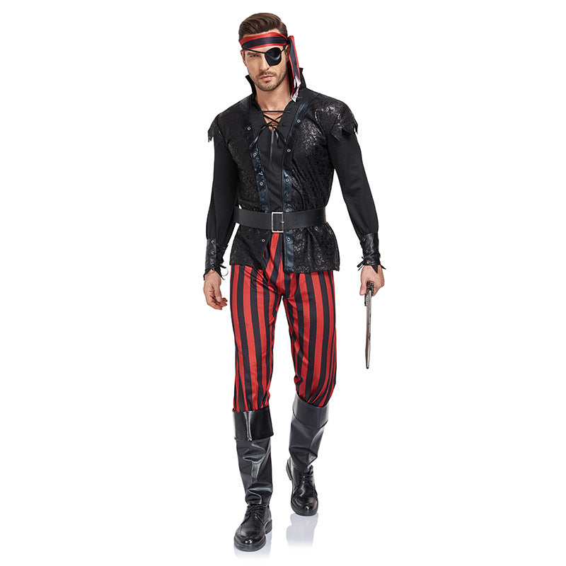 Pirate Costume Halloween Costume Pirate Cosplay Devil Performance Caribbean Pirate Jack Sparrow Stage Costume