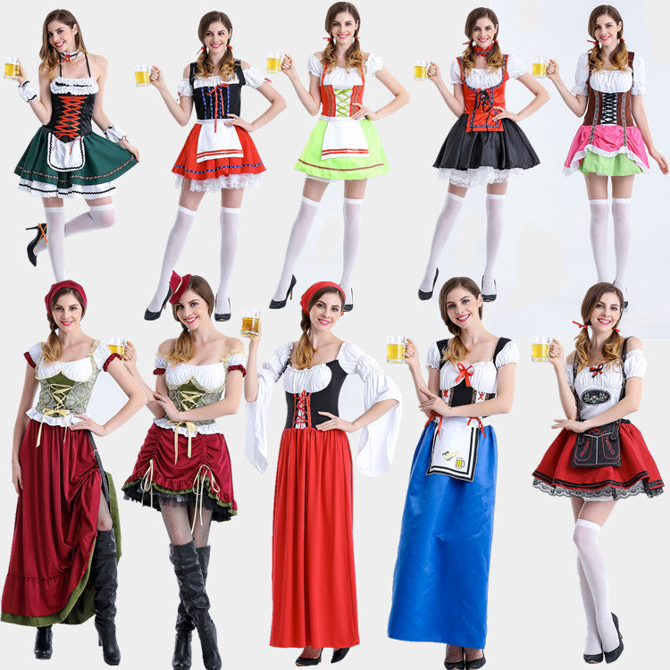 Copy of Halloween Oktoberfest Costume Dingdong Outfit Qingdao Beer Festival Costume Beer Girl Costume Stage Wear Drop Shipping