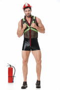 Halloween Men's Costume Funny Party Cartoon Anime Mario Outfit Pipe Man Costume Firefighter Suit