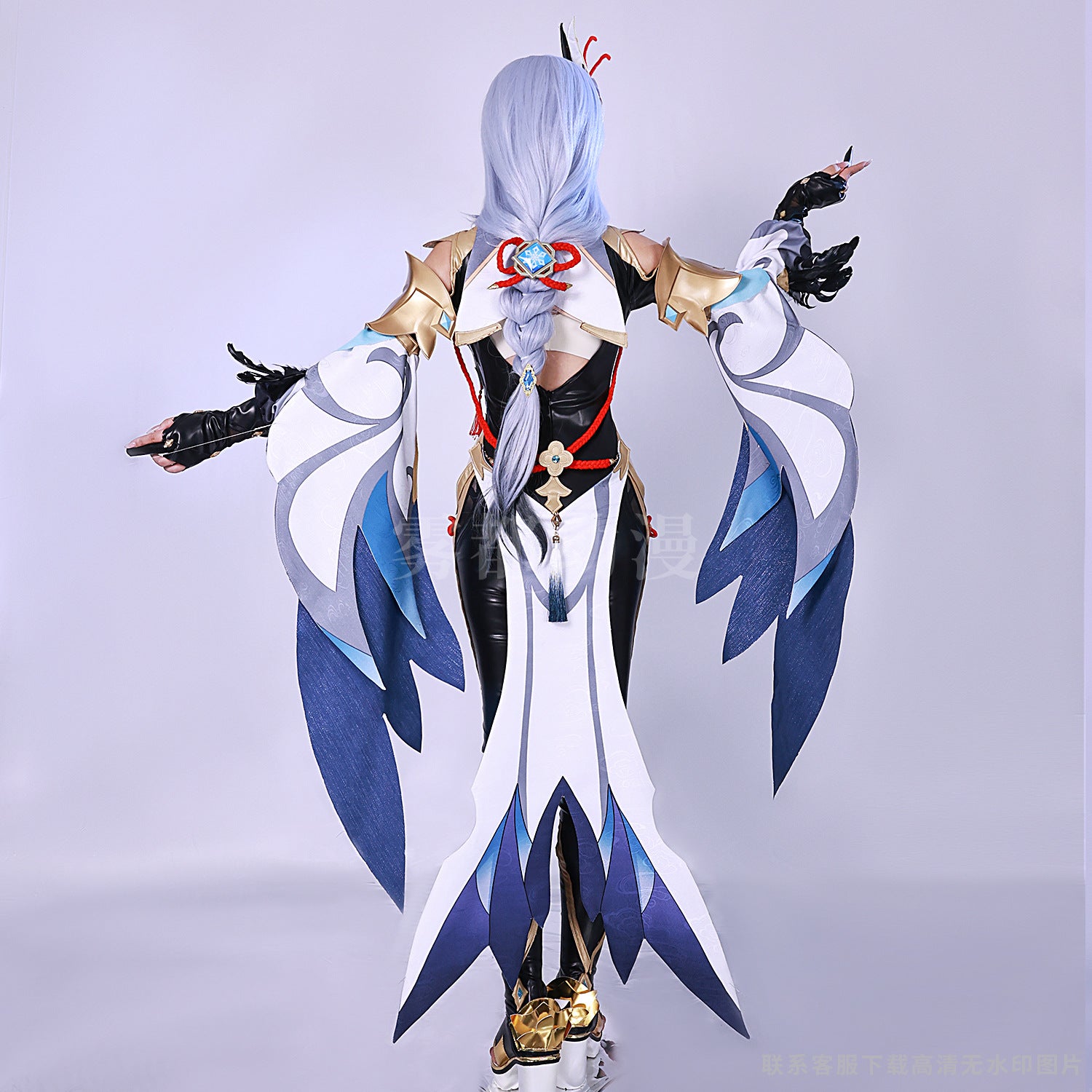 High matching Shenhe cos clothes Genshin Impact Shenhe leather one-piece clothes cosplay clothes anime animation clothes female