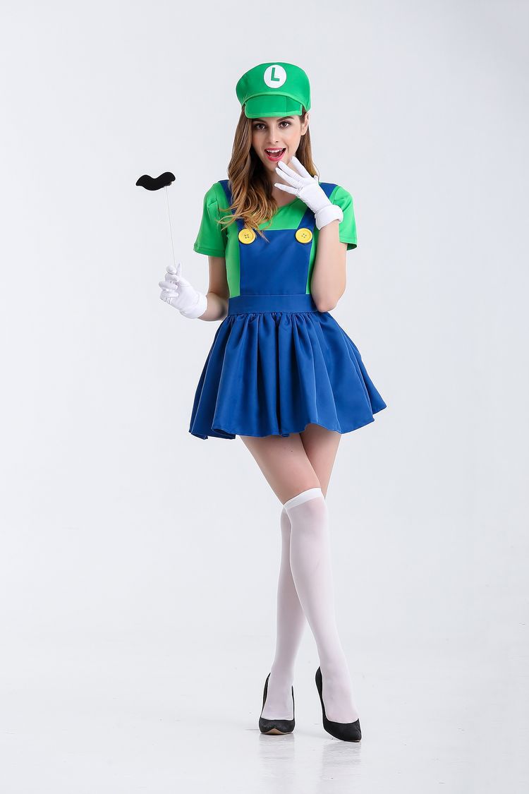 Mario Anime Game Costume Role Play Super Mario Halloween Costume Cosplay Outfit