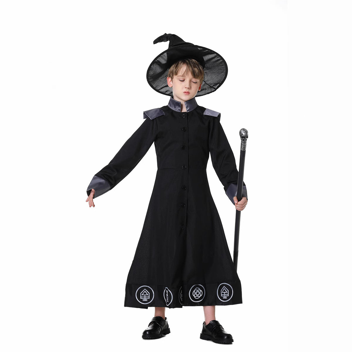 Halloween Costume Long Robe Wizard Witch Performance Costume Witch Parent-Child Outfit
