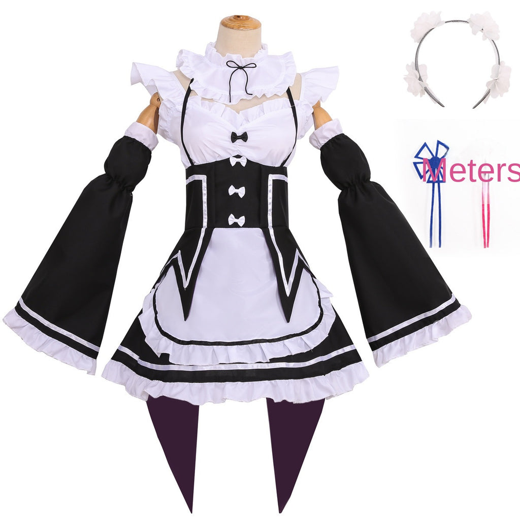 Copy of S-3XL Plus Size Maid Costume From Zero to Start of Another World Life Ram Rem Ram Cosplay Anime