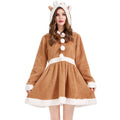 Christmas costume cosplay reindeer animal costume dress khaki elk