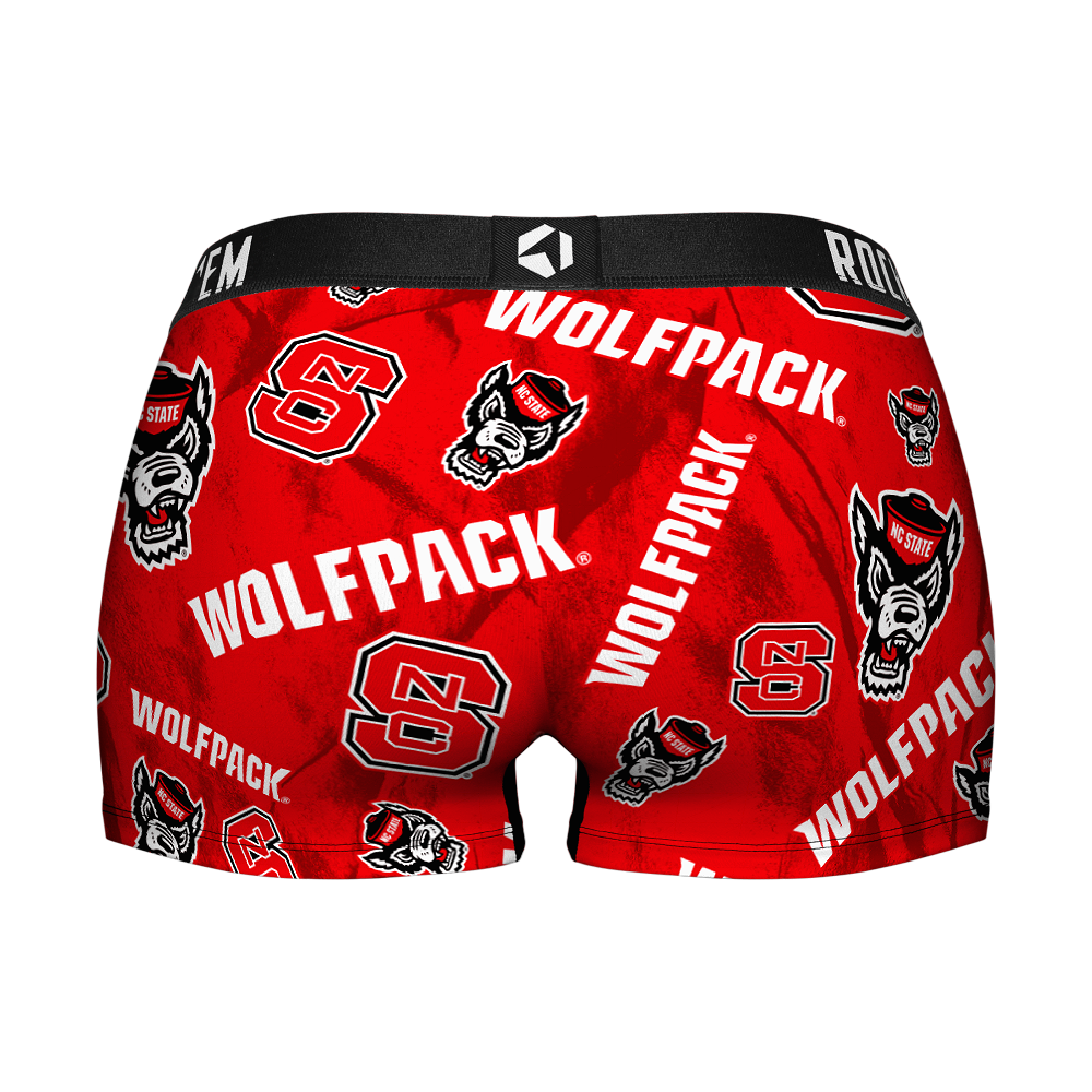 Women's Boy Shorts - NC State Wolfpack  - Logo All-Over