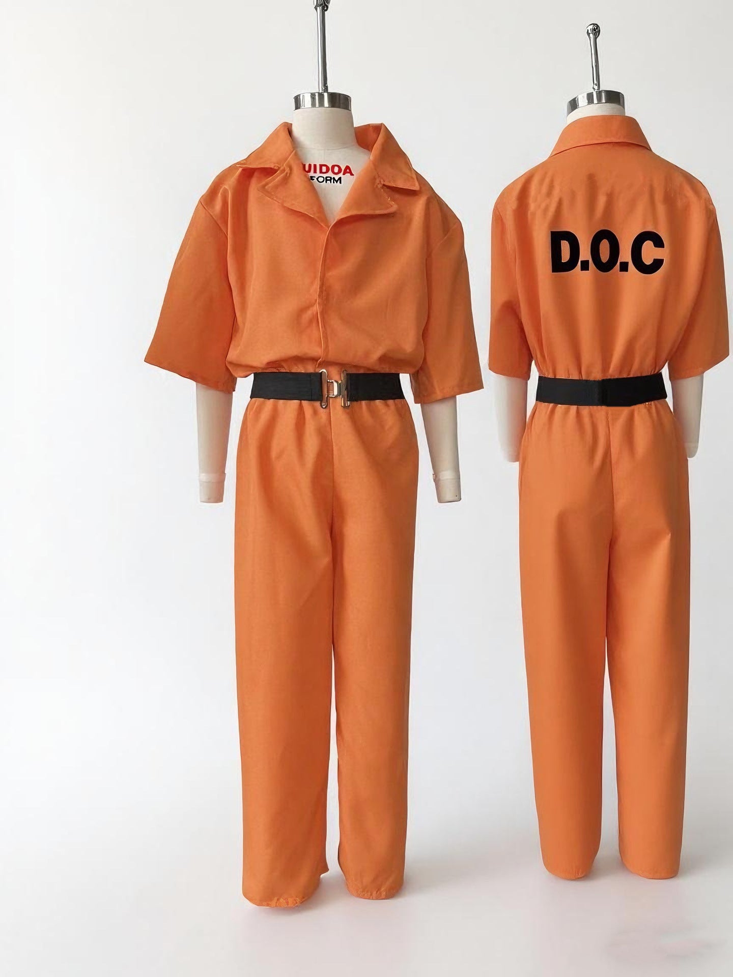 Halloween Luigi cosplay costume American prison costume cosplay orange prison costume two-piece set