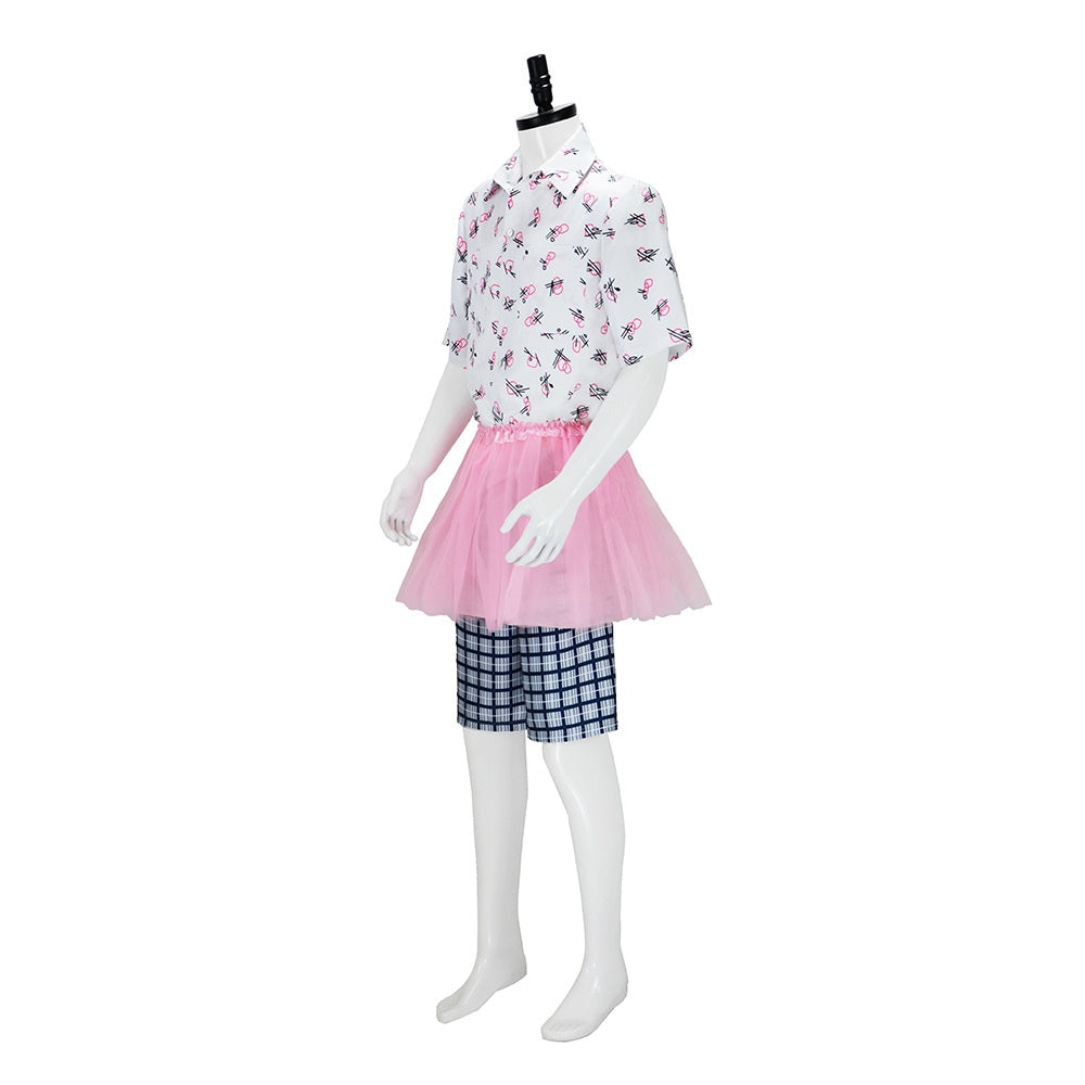 Detective Plane Head cosplay costume Ace Ventura pink dress full set cosplay costume Halloween costume