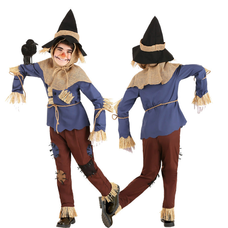 Copy of Halloween Costume Wizard of Oz Scarecrow Cosplay Children Adult Parent-Child Drama Performance Outfit