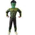 Child Hulk Muscle Costume Superhero Hulk Cosplay Muscle Costume Mask Fist Plush Gloves Child Boys Halloween Christmas Clothes