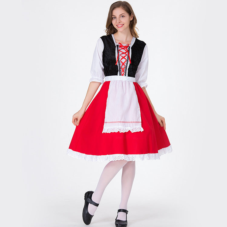 Halloween Little Red Riding Hood cosplay costume cute maid costume fairy tale story adult performance costume
