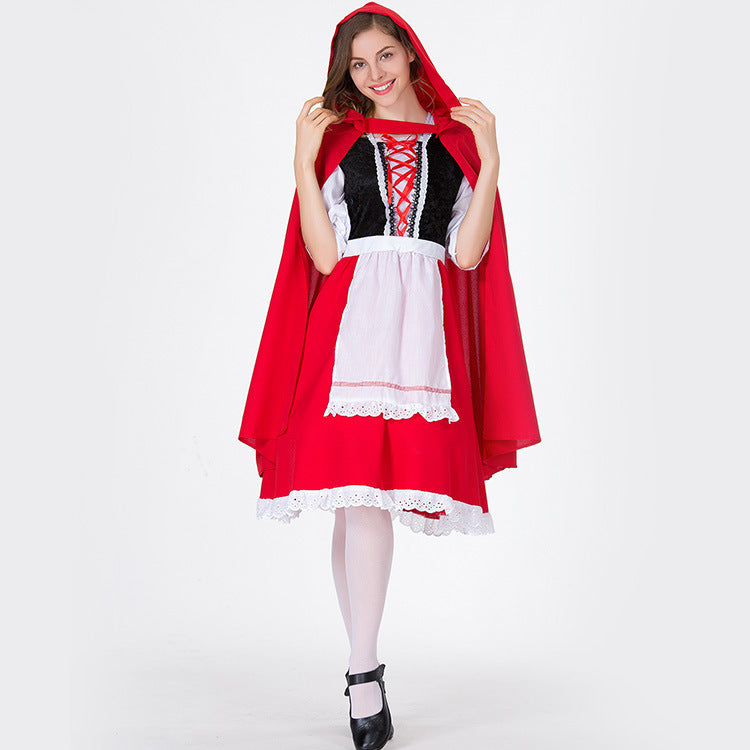 Halloween Little Red Riding Hood cosplay costume cute maid costume fairy tale story adult performance costume